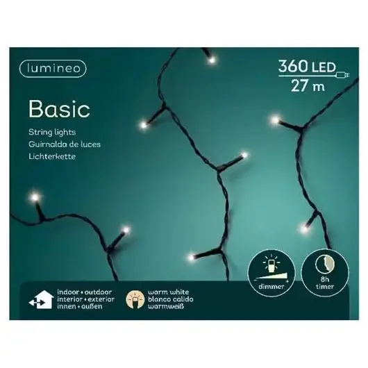 Basic lights 360L 27m - warm wit - afbeelding 2