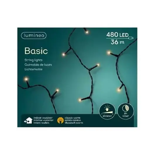 Basic lights 480L 36m - klassiek warm - afbeelding 2