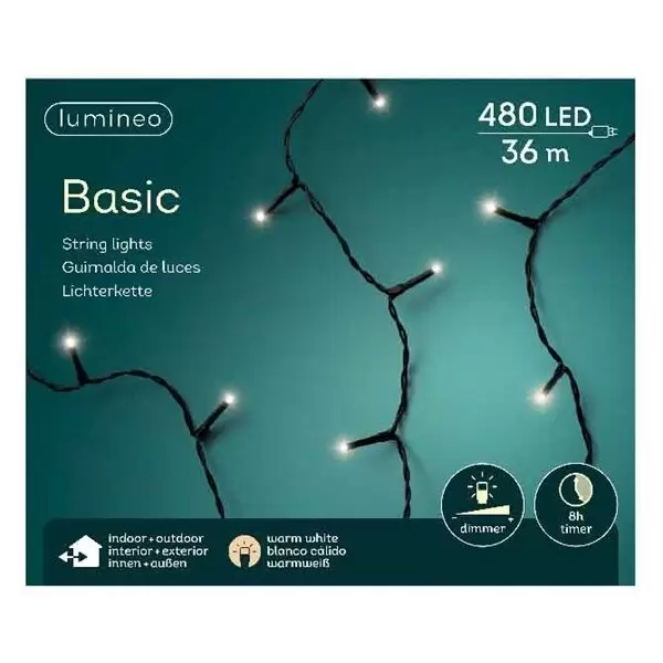 Basic lights 480L 36m - warm wit - afbeelding 2