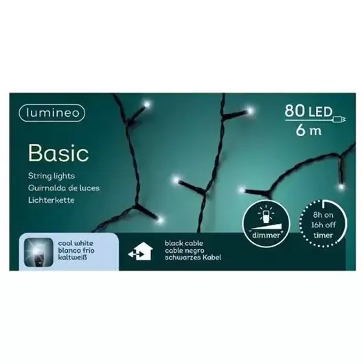 Basic lights 80L 6m - koel wit - afbeelding 1