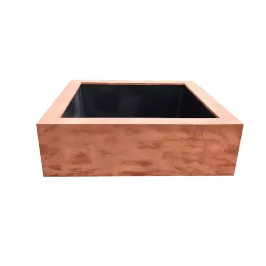 Cadre imitation acier corten rectangulaire400 x 100 x 50 cm