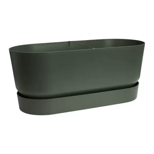 Elho Greenville Terrace Trough 80cm wheels - blad groen - afbeelding 2