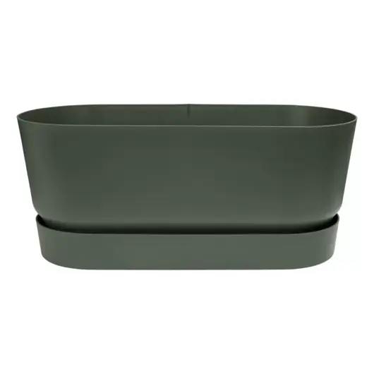 Elho Greenville Terrace Trough 80cm wheels - blad groen - afbeelding 1