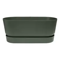 Elho Greenville Terrace Trough 80cm wheels - blad groen