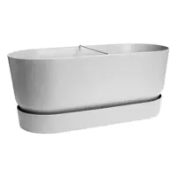 Elho Greenville Terrace Trough 80cm wheels - living concrete - afbeelding 2