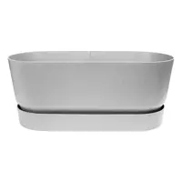 Elho Greenville Terrace Trough 80cm wheels - living concrete - afbeelding 1