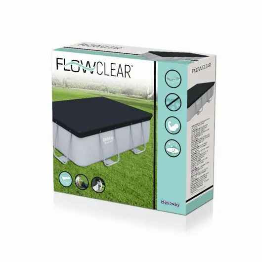 Flowclear afdekzeil voor rechthoekig Bestway power steel zwembad 2,82 x 1,96 meter - afbeelding 2