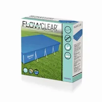 Flowclear afdekzeil voor rechthoekig Bestway steel pro zwembad 4,00 x 2,00 meter - afbeelding 1