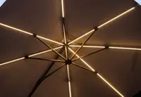 Garden Impressions Hawaii zweefparasol Lumen 300x300 cm - antraciet - afbeelding 3