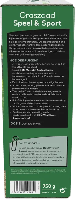 Graszaad speel 37.5m2 750g - afbeelding 2