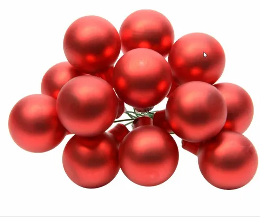 Kerstbal glas drd d2cm rood 12st - afbeelding 2