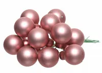 Kerstbal glas drd d2cm v.roze 12st