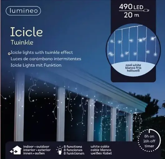 Led iciclel20m-490l wt/kl.wt - afbeelding 2
