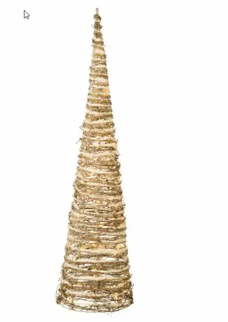 Led piramide l17b17h60cm-32l w.wt - afbeelding 1
