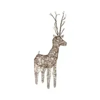 Lumineo LED hert wicker met metalen frame buiten M - warm wit - image 2