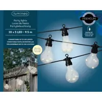 Partylight 20 x 5L 9,5m - warm wit (connecteerbaar tot 100 LED's) - afbeelding 2