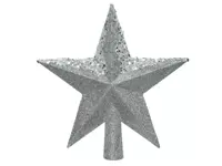 piek plastic kraal met glitter - zilver