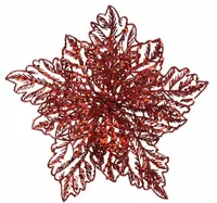 Poinsettiaclip plc d23.5h10cm rood - afbeelding 1