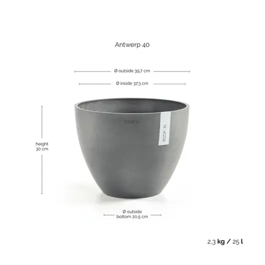 Pot antwerpen d40 grijs