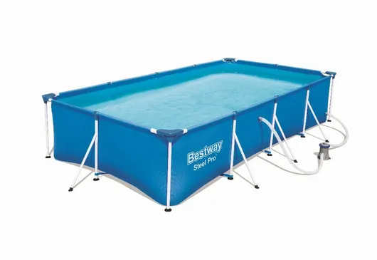 Rechthoekig Bestway Steel Pro zwembad van 4,00 x 2,11 x 0,81 meter, inclusief pomp - afbeelding 1