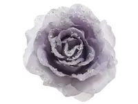 roos met glitter op clip -  bevroren lila