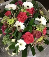 Seizoensboeket gemengde roze bloemen - 40 EUR - afbeelding 3