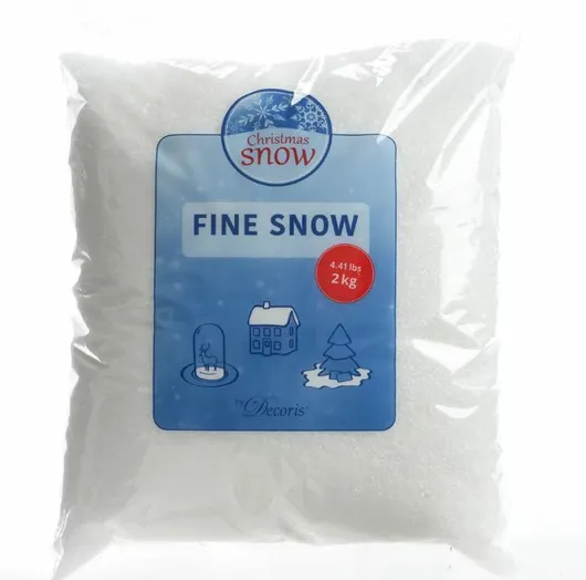 Sneeuw polyester fijn 2kg wit - afbeelding 1