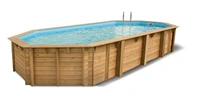 Ubbink houten zwembad Azura 400 x 750 x 130 cm - afbeelding 1